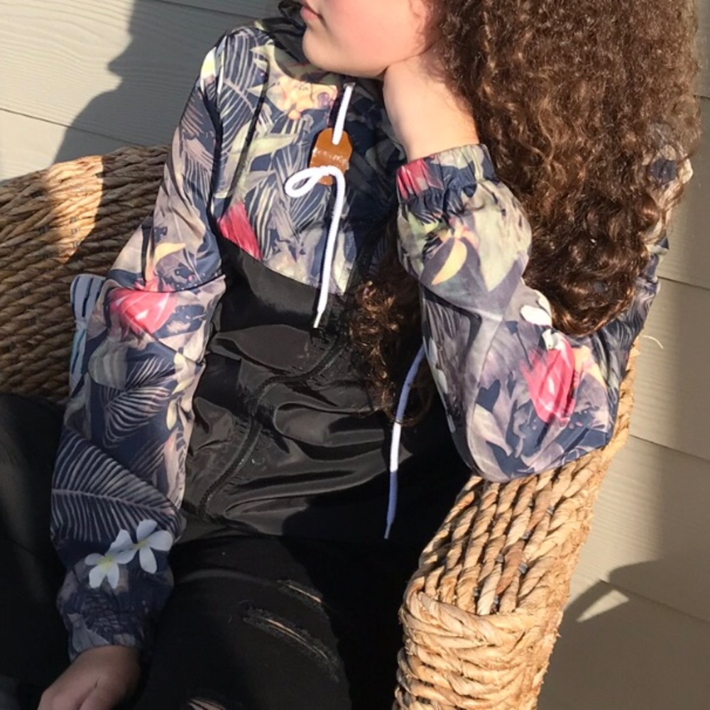 Black windbreaker